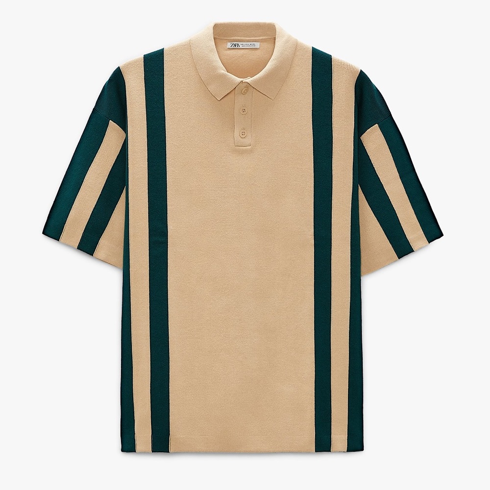 Zara Striped Knit Polo